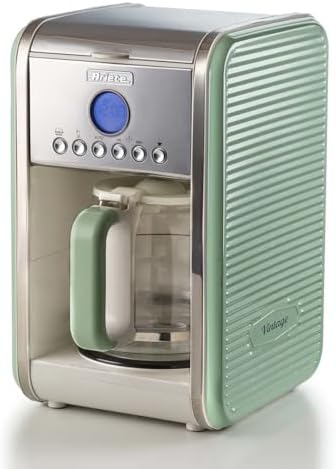 Ariete 1342, Cafeteira Vintage Verde, de 4 a 12 xicaras, Programá...