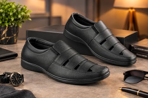 Image of Men's Faux Leather Fisherman Shoe Style Sandal (5UK - 13 UK)