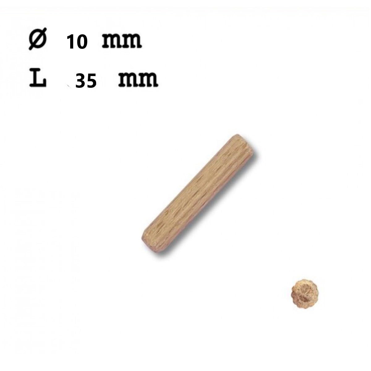 Kavela, Ahşap Yivli Kavela Pimi 10x35mm 100 Adet