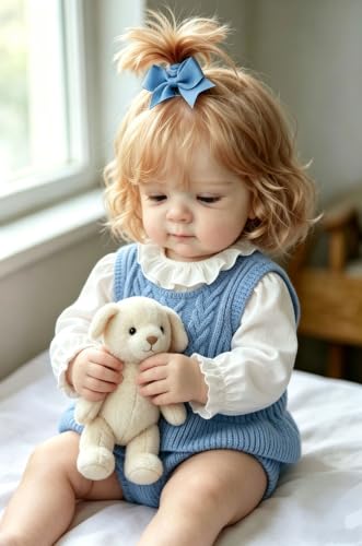 Muñeca Reborn Bebé Vinilo 45 cm Realista Niña miniatura 4