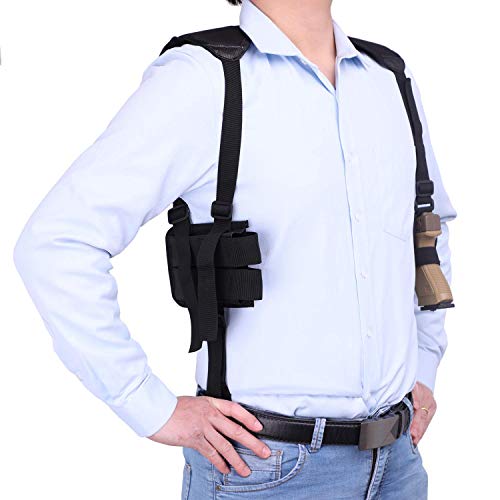 Shoulder Holster For Pistols, Adjustable Vertical Gun Holster With Double Magazine Pouch, Tactical Concealed Carry 1911 Shoulder Holsters #TOP3