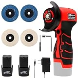 Mini Angle Grinder,12V Mini Cordless Angle Grinder with Two Battery, Metal Cutter Machine for Grinding,Cutting
