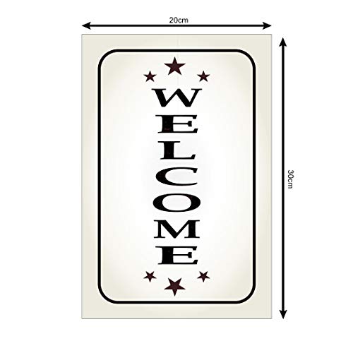 Image of Sehaz Artworks Home Decor Items | Wall Decor | living Room Decorative Items | Room Decor | Welcome' Rust Looks Wall Sign for Wall Decoration Tin Sign (MDF, 30 cm x 20 cm x 0.3 cm)