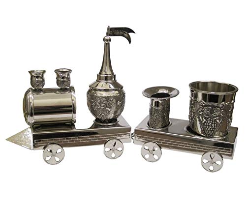 Train en nickel d'Israël judaïca bel objet de collection d'art hébraïque