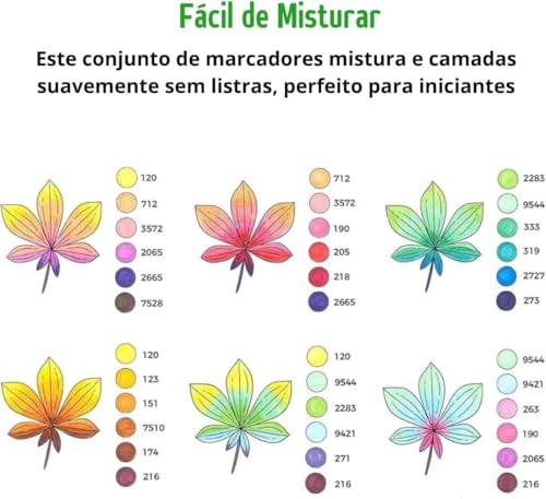 Marcador Canetinhas Pontas Duplas Profissional Permanente 60 Peças Cores Variadas Hidrográfica Ponta