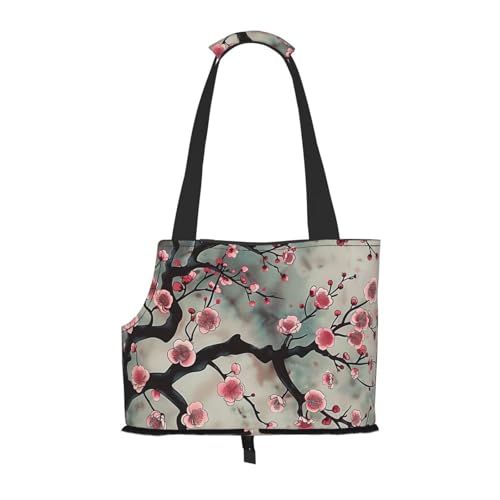 Sac fourre-tout de voyage pour animaux pliable prune printanière