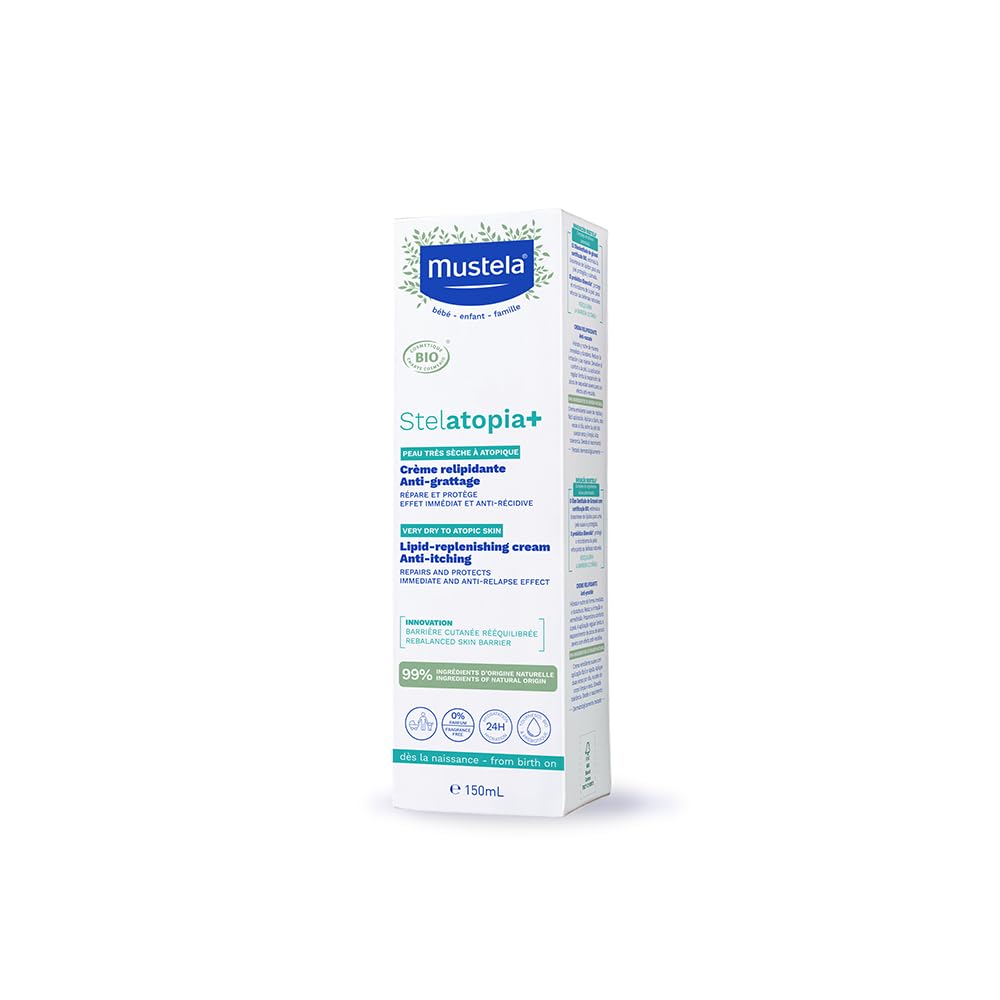 MUSTELA STELATOPIA+ Anti-COMMEZON RELIPLIPING Cream DISMINES Bearing for ATOPICAL Skin with 99% Natural Ingredients 150ml