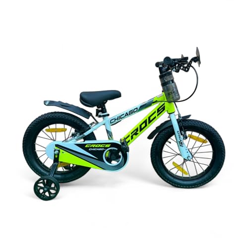 Image of Chicago Croccs BMX Kids Cycle, 14 Inches, Caliper Brake, Tire Tube, Ages 2-4 Years, Blue & Green (Green)