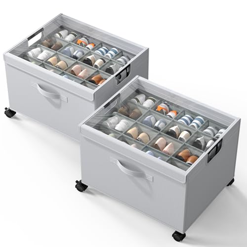Shoe Organizer with 360° Wheels