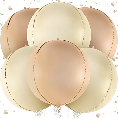Image of KatchOn, White Sand Balloons - Big 22 Inch, Pack of 6 | Cream Balloons, Beige Balloon for Boho Birthday Party, Beige Party Decorations | Bridal Shower Decorations, Wedding, Baby Shower Decor