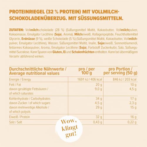 Energybody Superbar Protein Riegel "Peanut Caramel" 1x50g – Ansicht 2