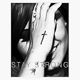 Demi Lovato Stay Strong Halftone Bumper Sticker Vinyl Decal 5"