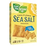 Real Food From the Ground Up Cauliflower Sea Salt Crackers (Pack of 6)