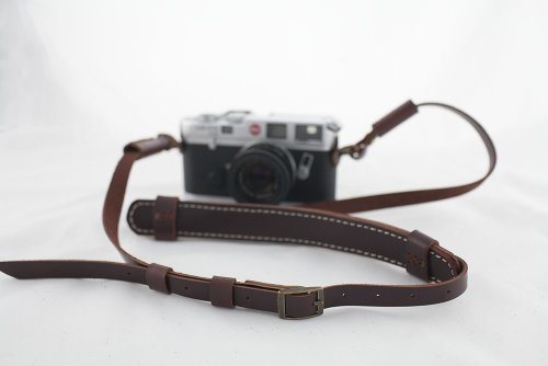 Handmade Genuine Real Leather Camera Strap Neck Strap For Film Camera Evil Camera Brown 01-011 #TOP2