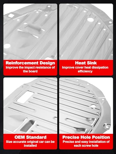 Image of Upgraded Aluminum Engine Splash Shield for 2017-2022 CRV 74112TLAA01 | Heavy Duty Metal Skid Plate Under Cover, Anti-Sagging Oil Pan Protection Undertray, with Hardware Replaces# 74112-TLA-A01