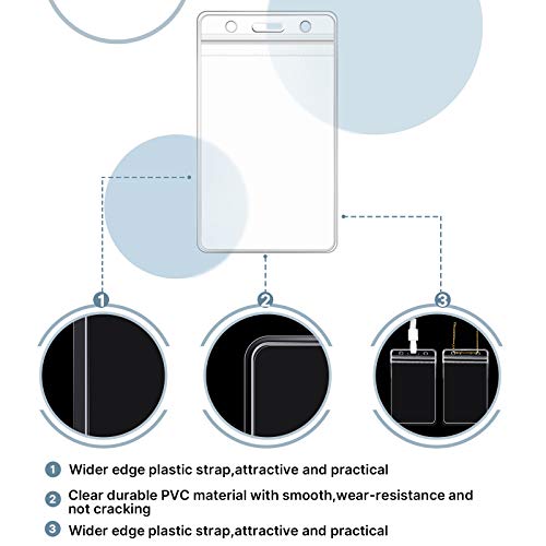 150 Pieces Id Card Name Badge Holder Clear Plastic Vertical Name Badge Id Card Holders Transparent Pvc Vertical Sleeve Pouch For Office School Card Travel Waterproof (75 X 120 Mm/ 2.95 X 4.7 Inch) #TOP2