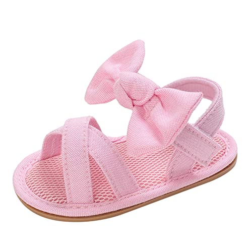 Baby Girl Sandals Bowknot Princess Dress Flats Prewalker First Walkers Shoes Infant Solid Color Bow Back Strap Shoes