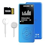 MP3 Player, Music Player with 16GB Micro SD Card, Build-in Speaker/Photo/Video Play/FM Radio/Voice Recorder/E-Book Reader, Supports up to 128GB