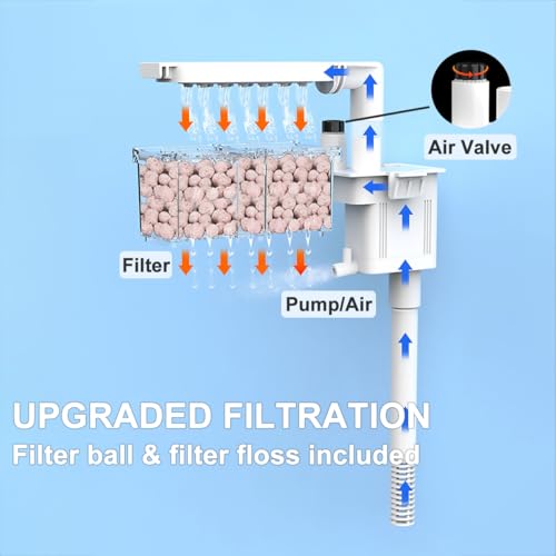 10L Nano Fischtank Aquarium mit LED-Leuchten & Filtersystem,Filtermedien, tropischeAquarien (10L)