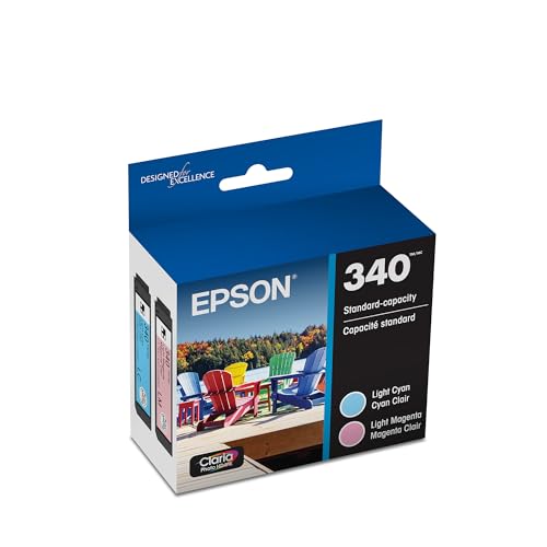 Epson 340 Claria Photo HD Ink Standard Capacity 2 Color Cartridge Combo Pack (T340922-S) Works with Expression XP-8800 by Epson - Used condition - CA$14.95