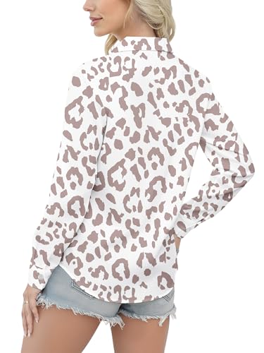 Image of Soft Wrinkle-Free Button Down Stretch Shirts for Women, Breathable Moisture-Wicking Casual Work Dress Tops