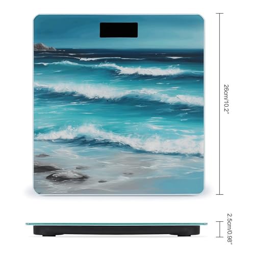 Báscula Digital de Baño Turquoise Beach Original 26x26 cm miniatura 2