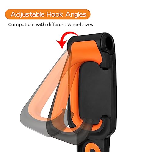 Estante de almacenamiento vertical ajustable para bicicleta en pared de garaje 3