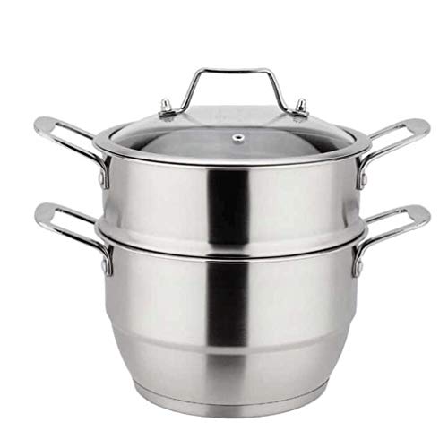 ZHANGXABN Olla de Acero Inoxidable pequeña vaporera Olla de cocción de Doble Capa Engrosada