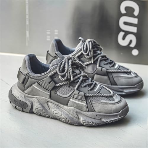 Fashionable Textured Leather Mesh Women Platform Sneakers 2 Inch Height Increase Daily Casual Comfort Light Outdoor Vintage Green Accent Retro Branding3