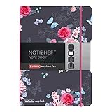 Notizheft A5 Notizheft flex A5 Ladylike Flowers, 40 Blatt kariert, 1 Stück
