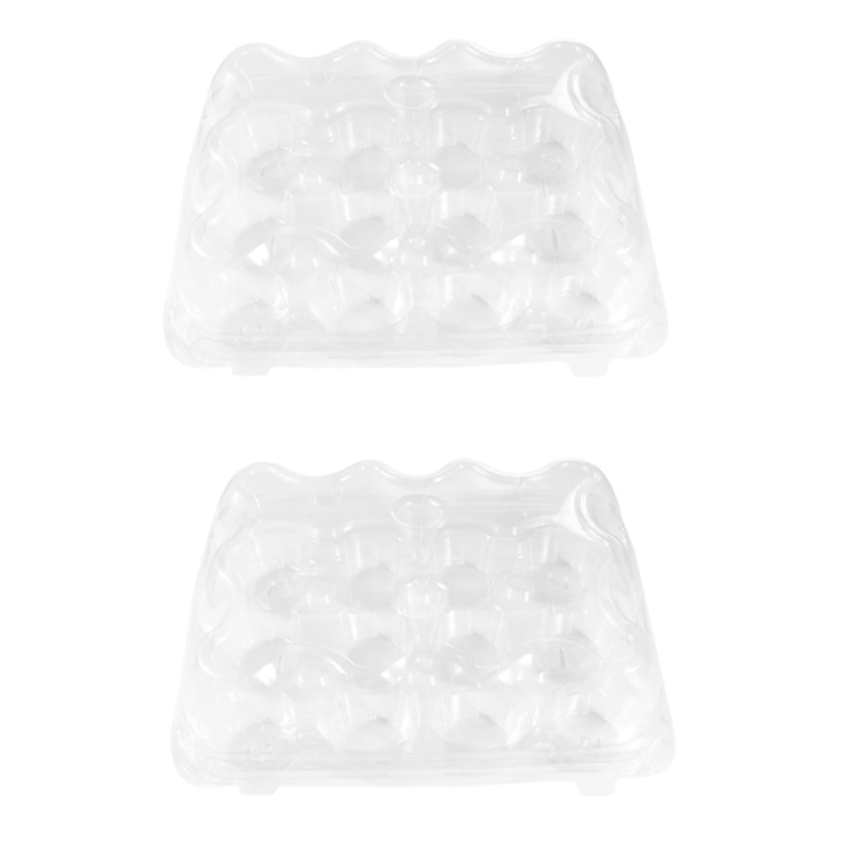 OUNONA Elegant 2 Pack Cupcake Wrapping Boxes Paper Muffin Cake Storage Trays Airtight Lids