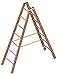 Produktbild Layher 1028007 Verbundstehleiter, Holz-Aluminium-Stehleiter 2x7 Sprossen, beidseitig begehbar, klappbar, Länge 2.10 m