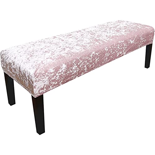 Funda para banco de comedor de terciopelo elástica y lavable 2