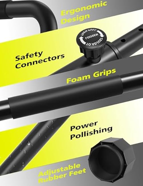 Dripex 1100lbs Adjustable Dip Bar Heavy Duty Steel Dip Station, Home Dip Stand with Two Safety Connectors, Parallel Bars Dip Equipment for Calisthenics, Strength Training