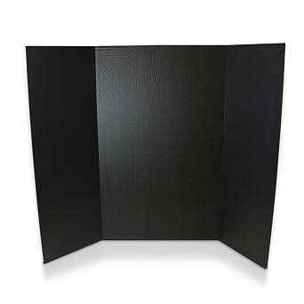 Flipside Products 36 x 48 Project Boards for Presentations, Science Fair, School Projects, Event Displays and Trifold Picture Board, Proudly Made in USA - Black - 4 Pack