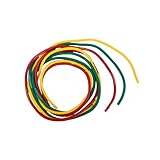 TheraBand Professional Latex Resistance Tubes For Upper Body, Lower Body, and Core Exercise, Physical Therapy, Lower Pilates, At-Home Workouts, and Rehab, 5 Foot, Yellow & Red & Green, Beginner Set
