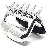 TOFTMAN Stainless Steel Meat Claws, Meat Shredding Tool for Pulled Pork, Chicken, BBQ Meat, Outdoor Cooking Tools and Accessories, Dishwasher Safe Grilling Gadgets