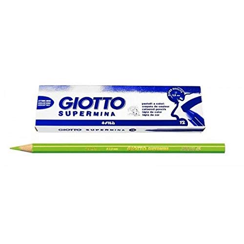 PASTELLI Giotto SUPERMINA Verde Fluo N.54 (CF 12