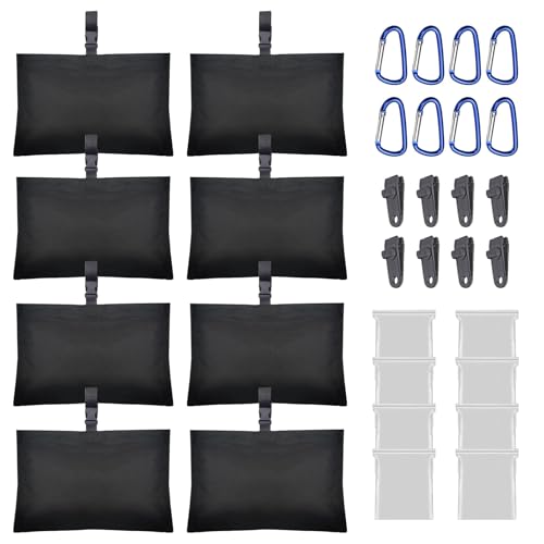 8 Packs Boat Cover Sand Bags Weights Marine Grade Sandbags for Boat Mooring Covers Sand Bag to Hold Boat Cover Kit Trailerable Boat Accessories Windproof Weight Sandbags