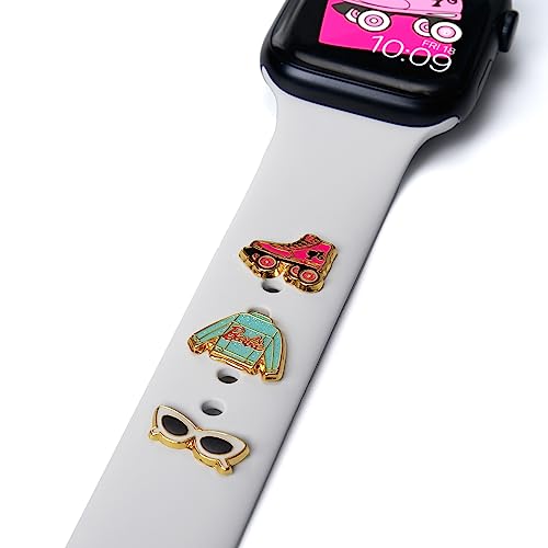 Barbie Watch Band Charms 3-pack - Officially Licensed, Compatible with Apple and Android watch bands (watch band not included) - Dream Summer