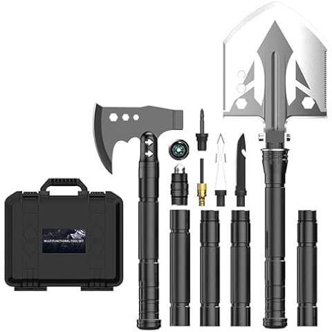 aiGear Camping Shovel Axe Outdoor Survival Tool Set for Camping Hiking Backpacking Men Survival Emergency(CSA-5935) Cover