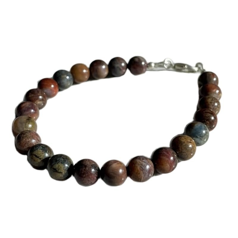 Bracelet pietersite naturelle 8 mm LK_SLNK_00235, bijou fait main robuste contre l'usure