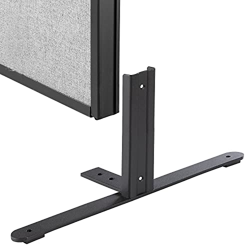 8"H T-Leg Bracket For Office Partition Panels, Black (1 Pair) #TOP1