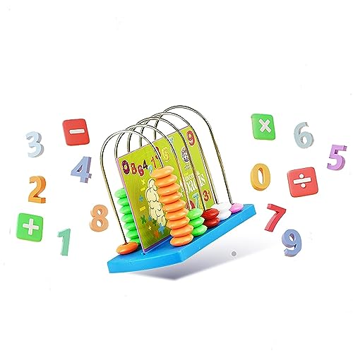 Image of BKDT Marketing Educational Abacus 5 Rods for Kids Early Math Skills for Kids to Learn to Count, Add & Subtract with Colourful Beads - Mathematics Tool kit - (Abacus 5 Rods)-Festival Gifts,Diwali Gift