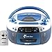 HamiltonBuhl 5050ULTRA Educational Boombox Home CD Player Recorder Blue, 12inx9inx6in
