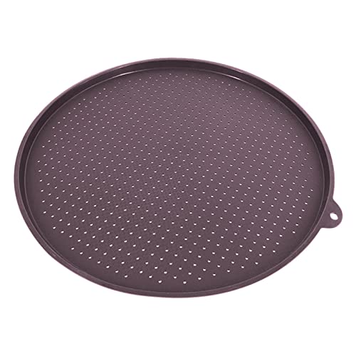 2 moldes plegables de silicona para pizza, bandeja antiadherente de 34,5 cm con agujeros, bandeja redonda para pizza para horno, resistente al calor, bandeja de masa de pizza, herramienta de hornear