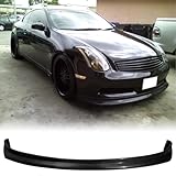MagicDrift Front Bumper Lip Chin Spoiler, Compatible with 2003-2007 Infiniti G35 Coupe (Not Fit 2006-2007 Sports Package), N1 Style Polyurethane(PU) Front Lower Splitter, Unpainted Black, 1 PC