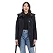 Michael Kors Women's Trench Coat Style Raincoat with Detachable Hood, Black, Medium