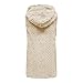 Womens Sherpa Vest with Hood - 2025 Winter Fleece Button Up Long Vest Jackets Warm Lightweight Fall Outerwear