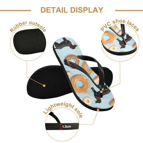 Cute Dog Cookie Men's & Women's Classical Beach Rubber Sandal Flip Flop Comfortable Slipper 214B27882